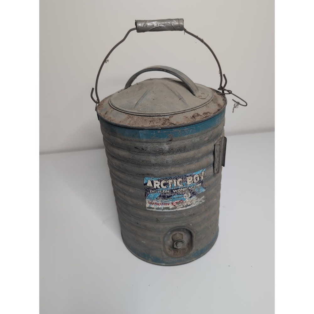 ARCTIC Boy Water Cooler Galvanized Steel Metal Camping Outdoor Portable